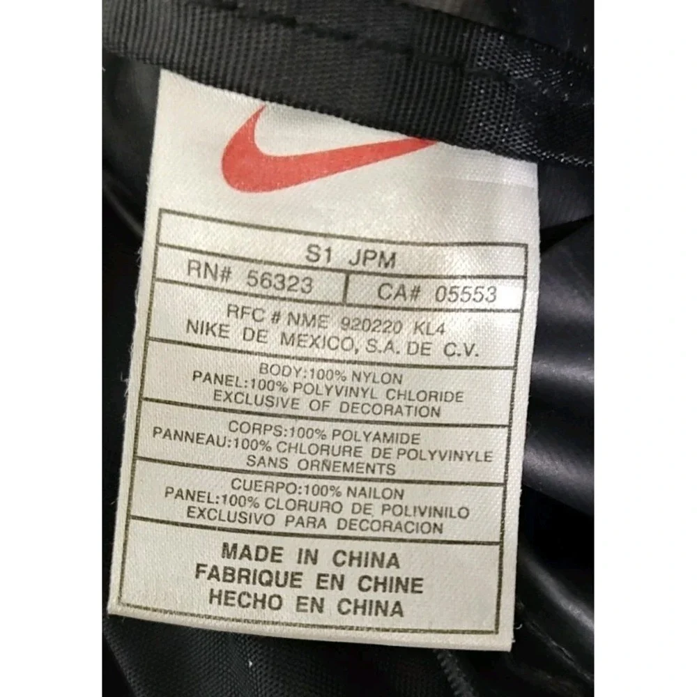 Nike Center Swoosh Black Shoestring Backpack Lightweight Travel Bag S1‎ JPM Y2k